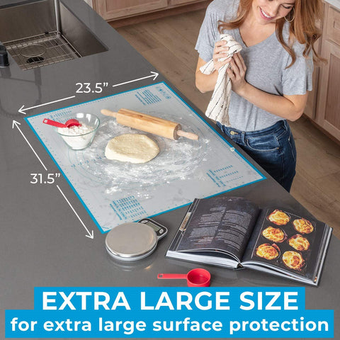 KPKitchen close-up of measurement markings for precise dough sizing and easy conversions