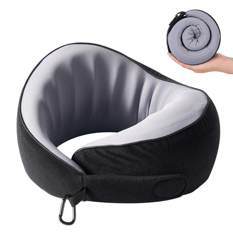 KPNEOL front view of neck pillow showing ergonomic shape and travel comfort