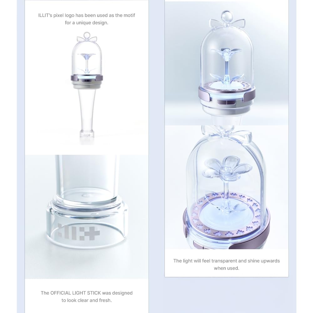 KPOP HEAVEN ILLIT close-up of lightstick lens showing clear glow detail