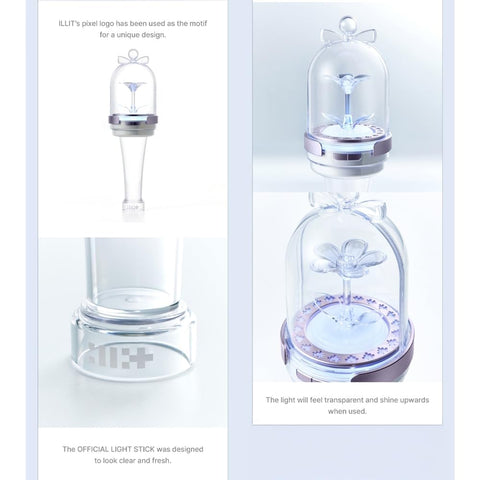 KPOP HEAVEN ILLIT close-up of lightstick lens showing clear glow detail