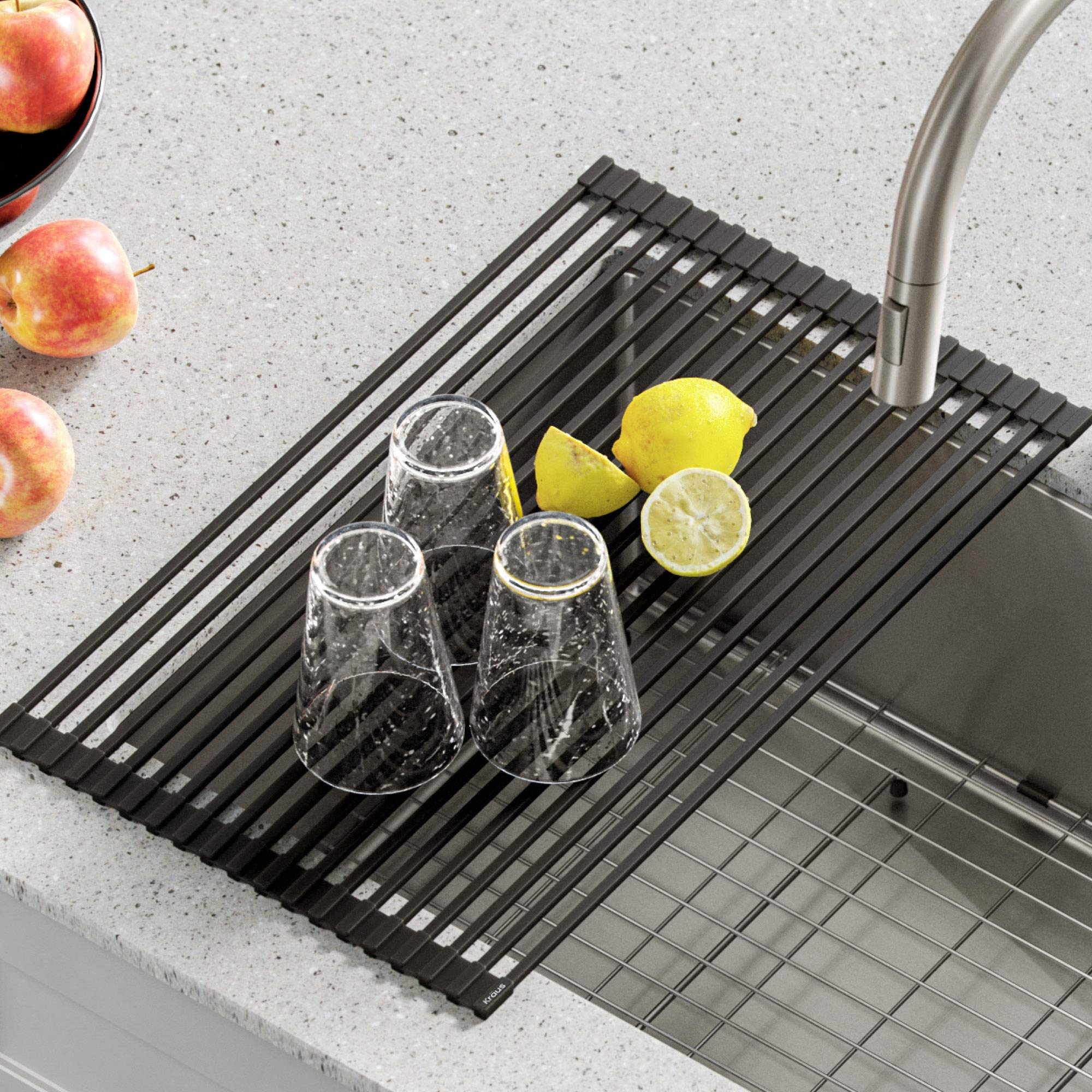 Kraus closeup of silicone-coated rod highlights nonstick benefit