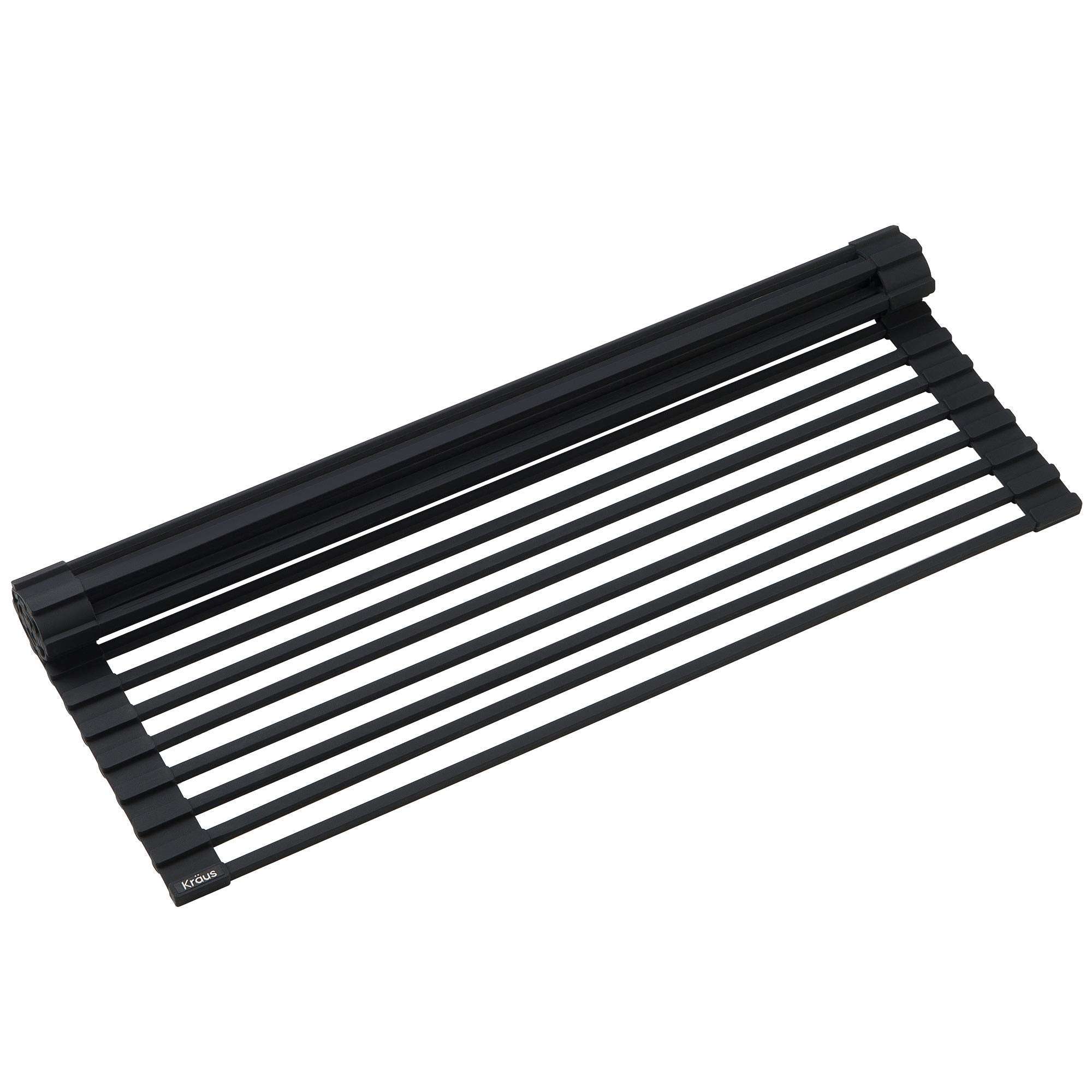 Kraus front view over-sink rack showing organized drying and counter protection