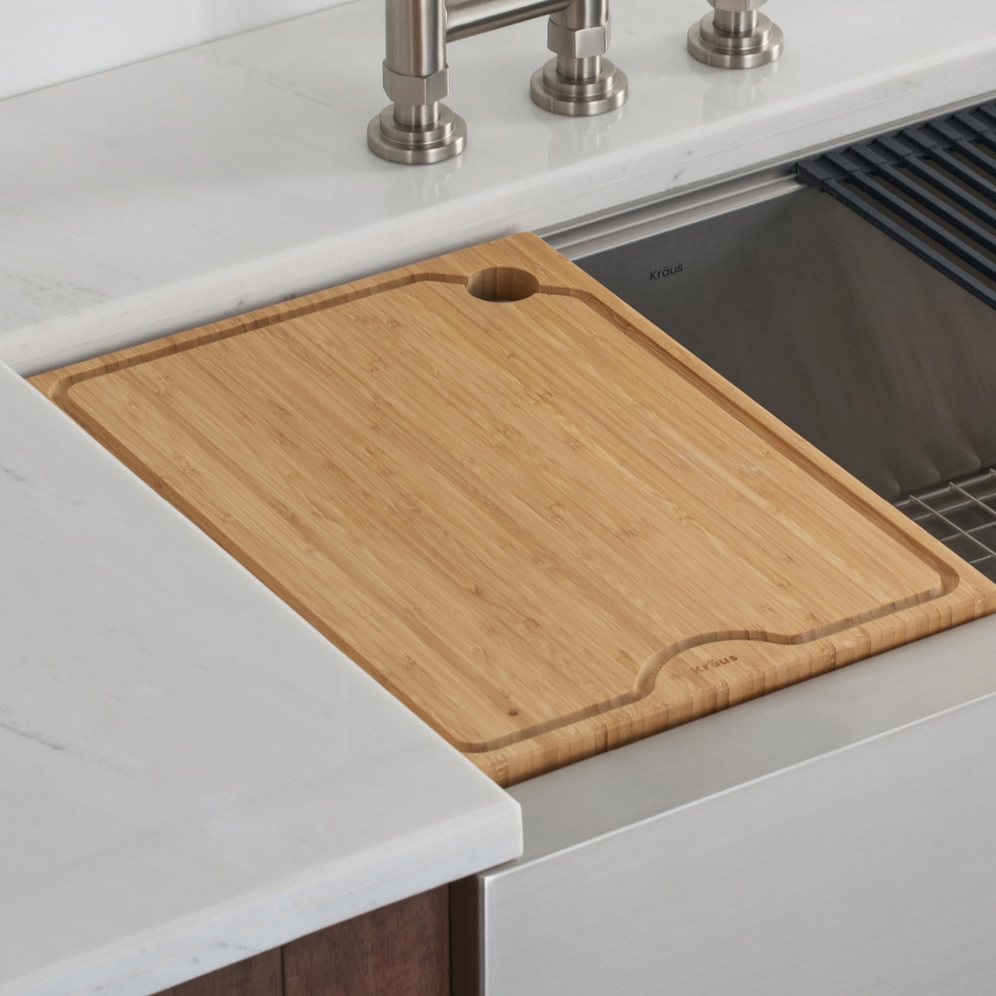 Kraus Kore close-up of bamboo grain highlighting durable surface