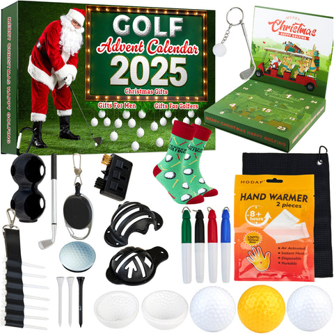 KreativeKraft front packaging showing 24-door golf countdown, festive gift appeal