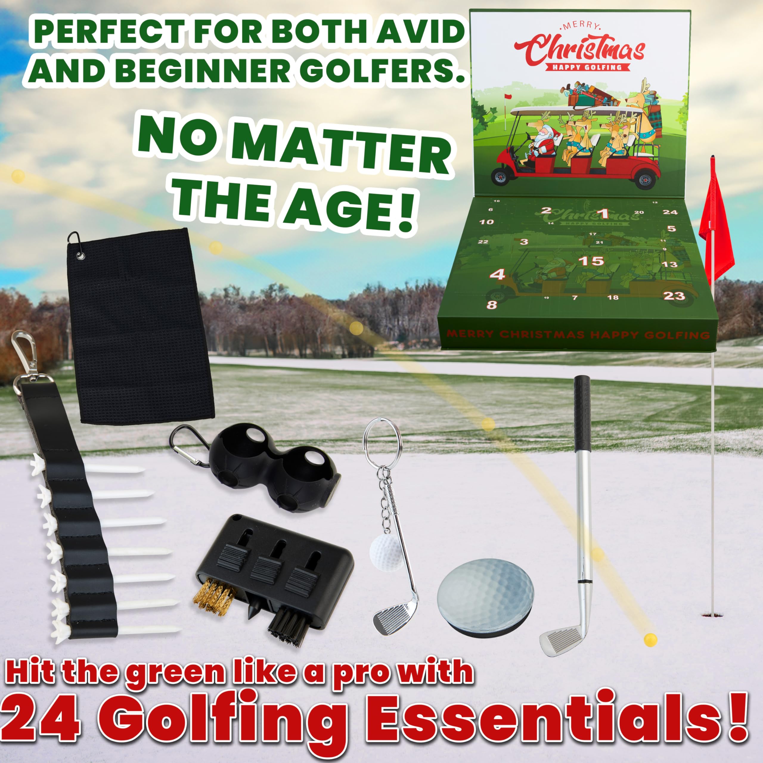 KreativeKraft assortment of small golf tools close-up for convenience and repair