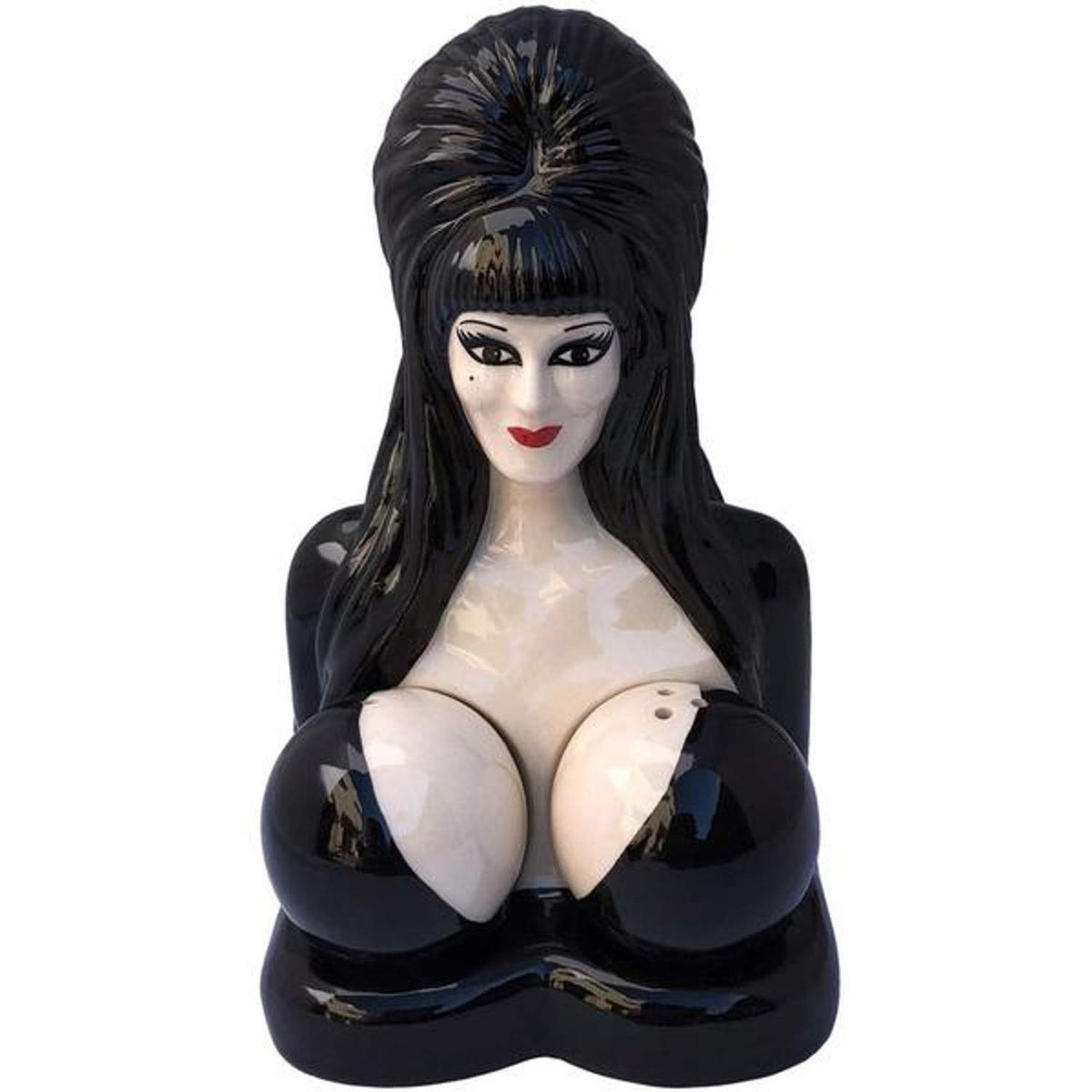 kreepsville 666 Elvira front view showing collectible centerpiece and shakers, adds personality