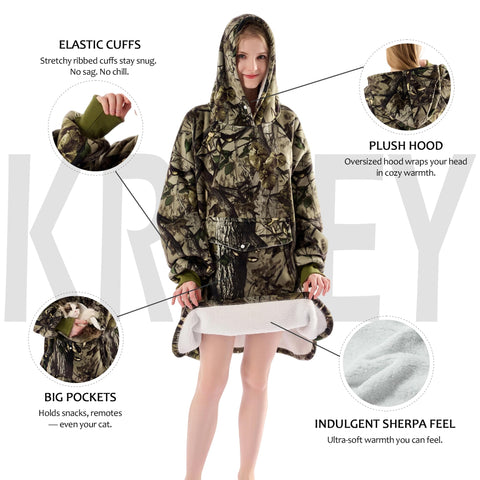 Krifey roomy sleeve detail showing easy movement and comfort