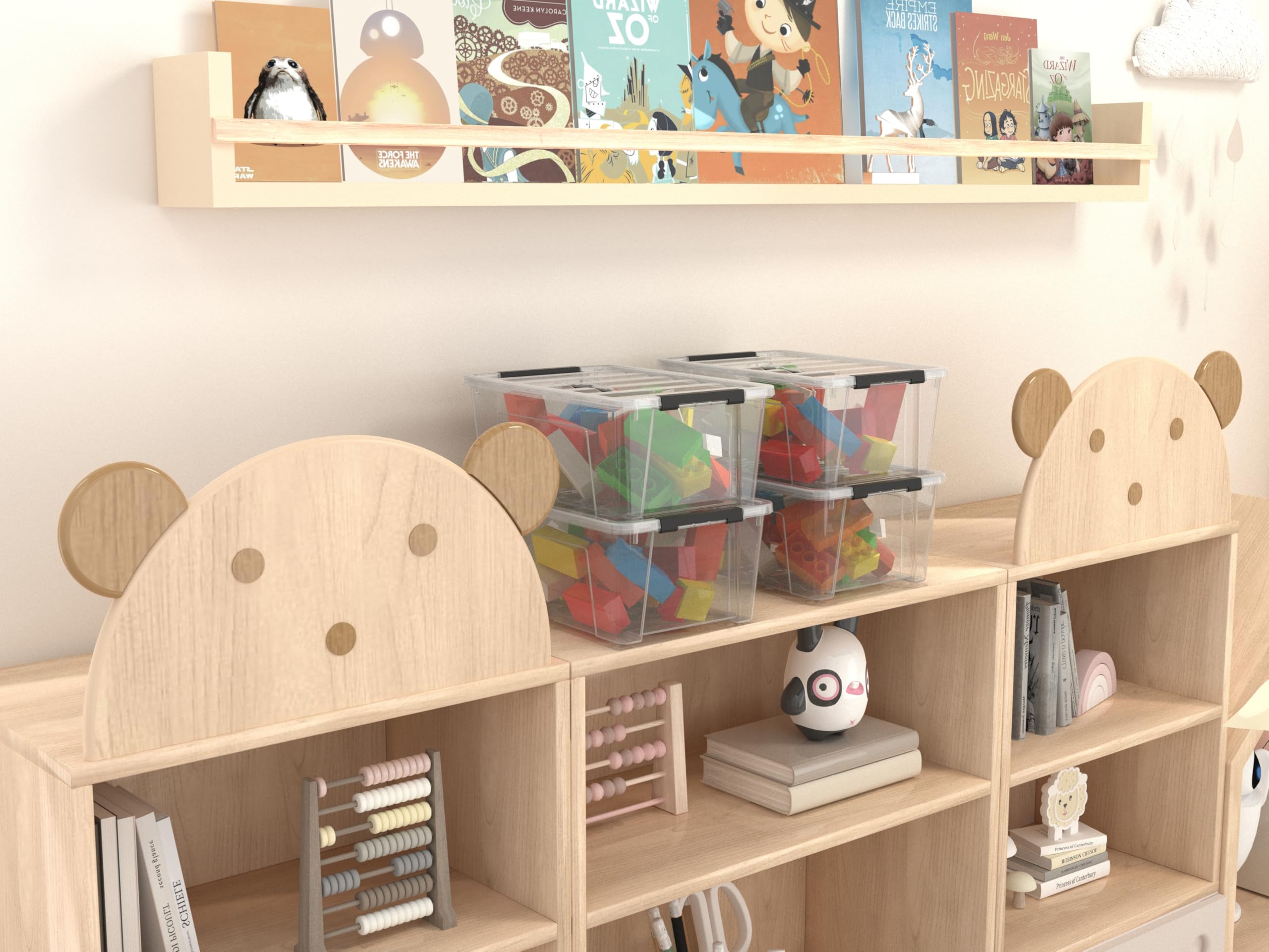 Krihan interior view filled with craft supplies showing easy content visibility