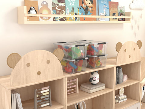 Krihan interior view filled with craft supplies showing easy content visibility