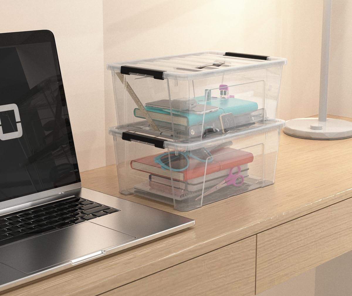 Krihan stacked containers demonstrating stable stackable lid design benefit