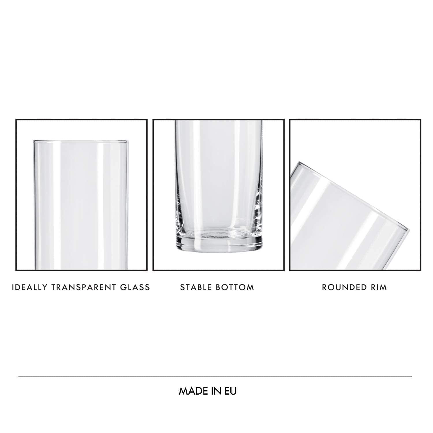 Krosno Balance glass reflection detail highlighting clarity and polished look