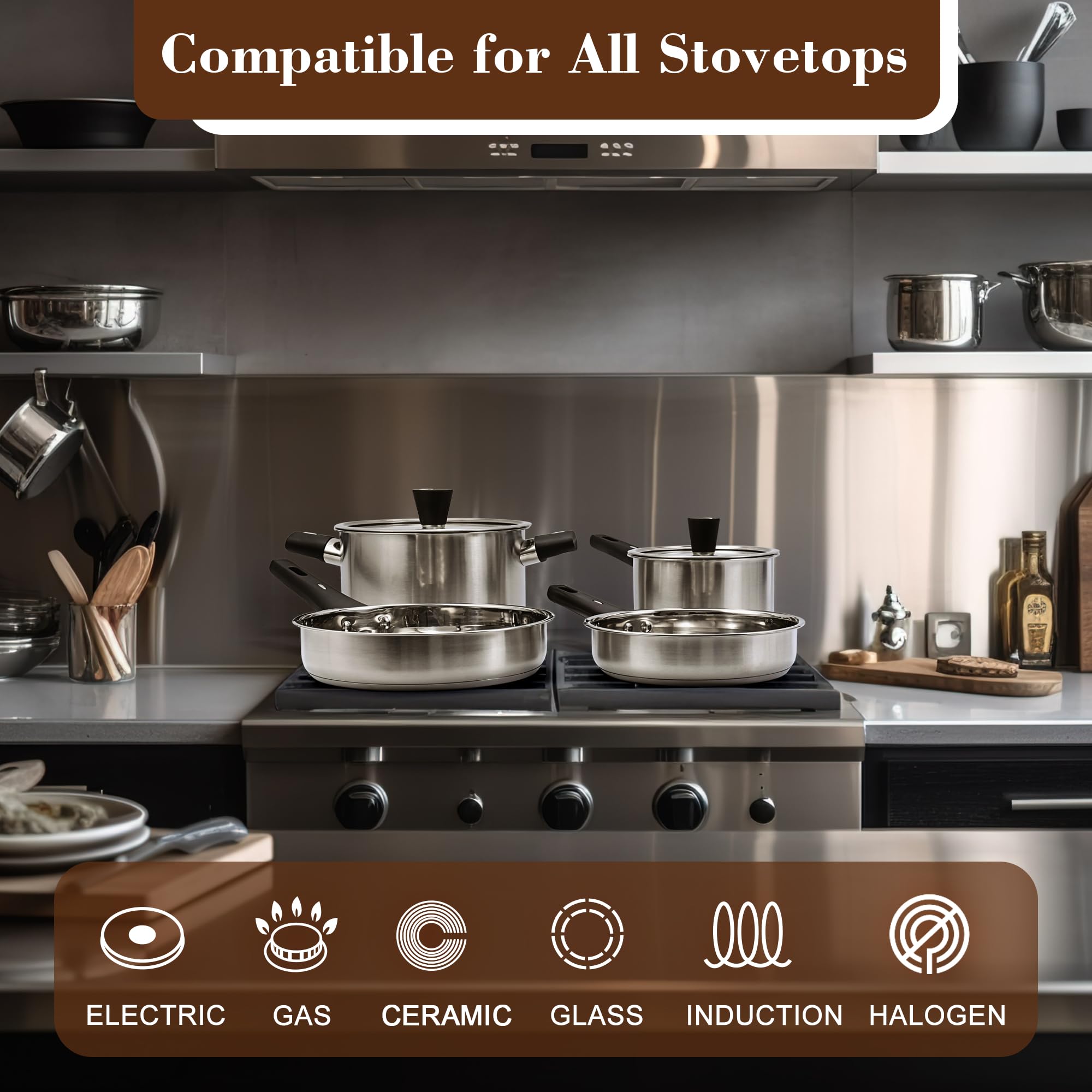 KroWallu cookware on induction stove showing compatibility and even heat