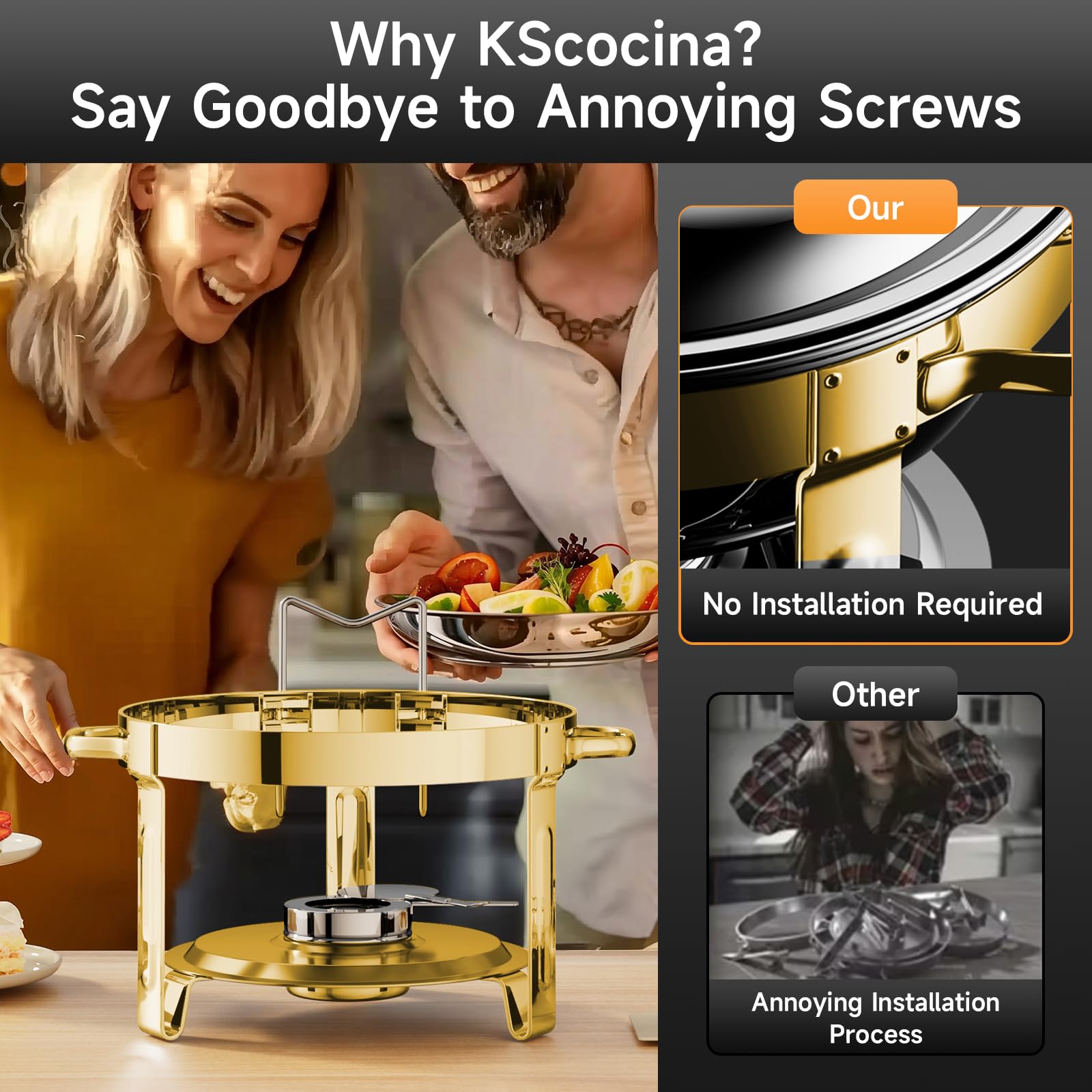KScocina four-unit set stacked for compact storage and convenient transport