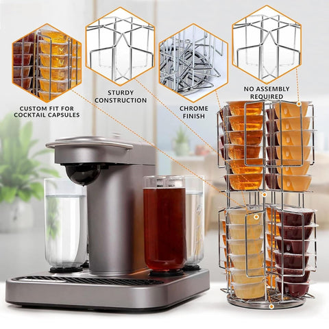 Ksestor carousel placed beside a Bartesian machine for coordinated countertop setup