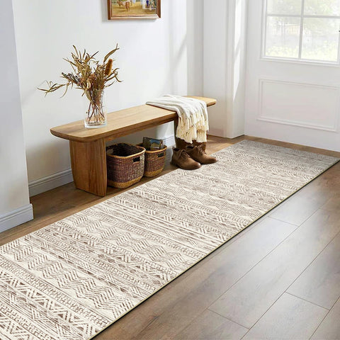 Ksrau runner placed in hallway showing scale and coverage benefit