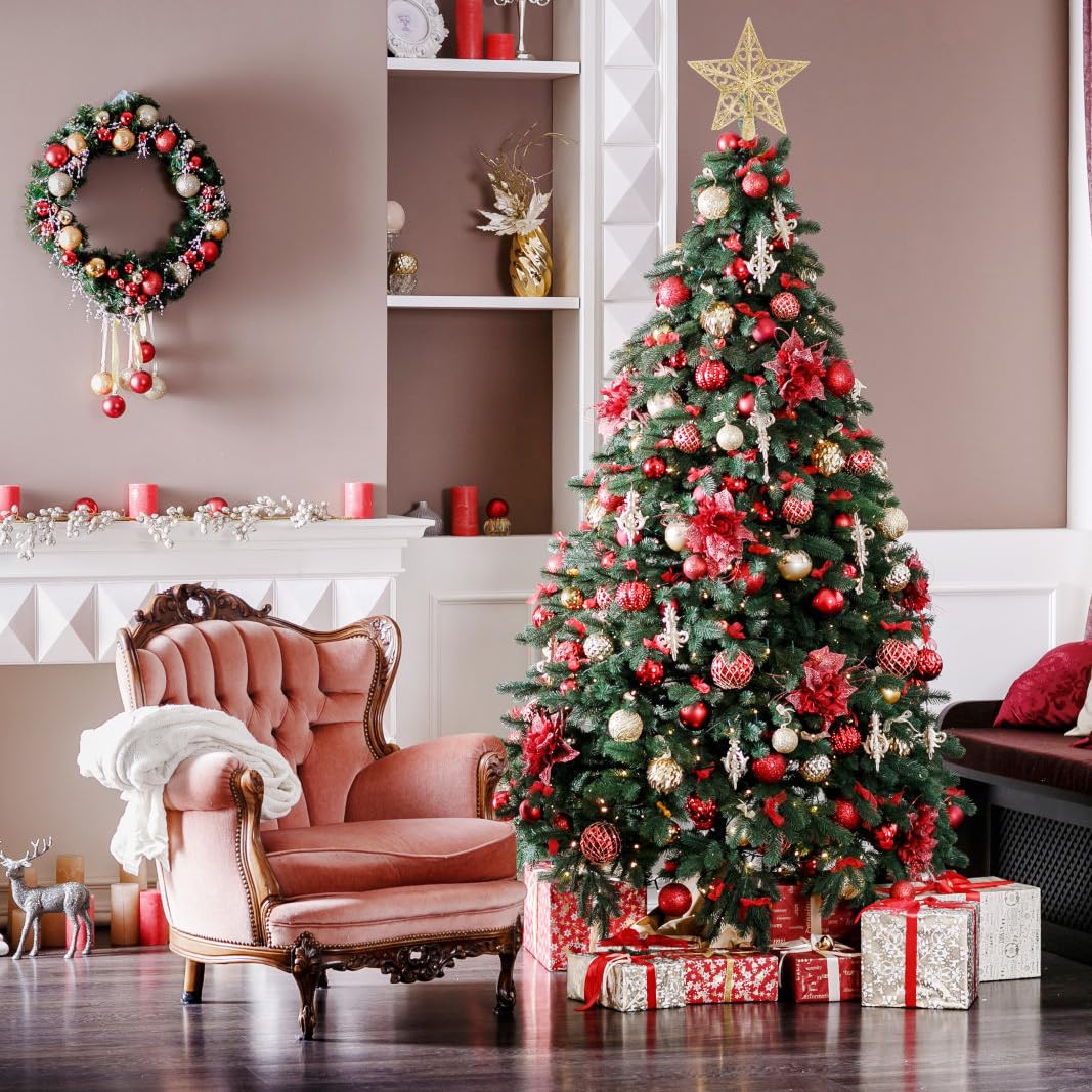 KTKDE lit tree in living room showing battery lights placement flexibility