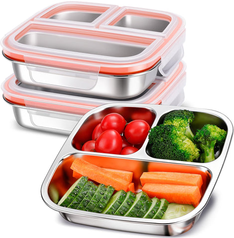 KTKUDY front view of three packed containers showing durable construction and clear lids for quick checks