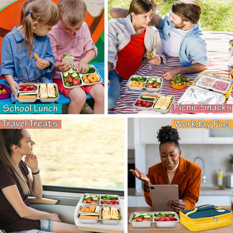 KTKUDY set inside a soft lunch bag ready for travel offering portability and organized meals