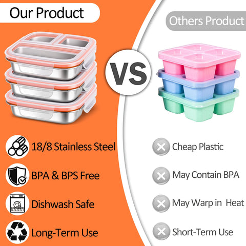 KTKUDY stacked containers in fridge demonstrating space-saving meal prep and storage benefit