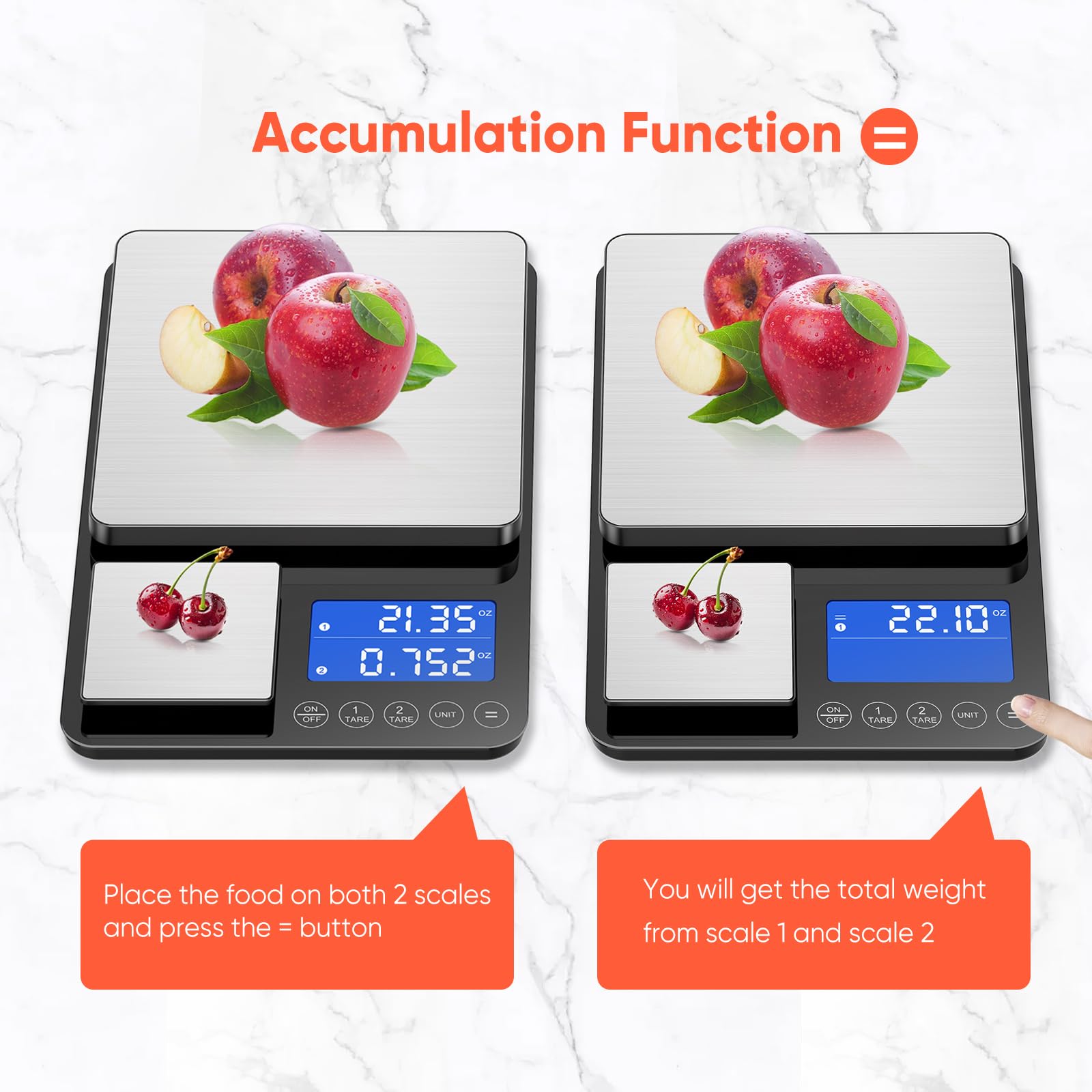 KUAIVO dual display backlit LCD showing clear readings for fast visibility