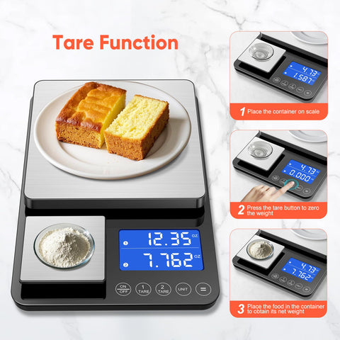 KUAIVO measuring coffee grounds on micro platform for consistent brew dosing