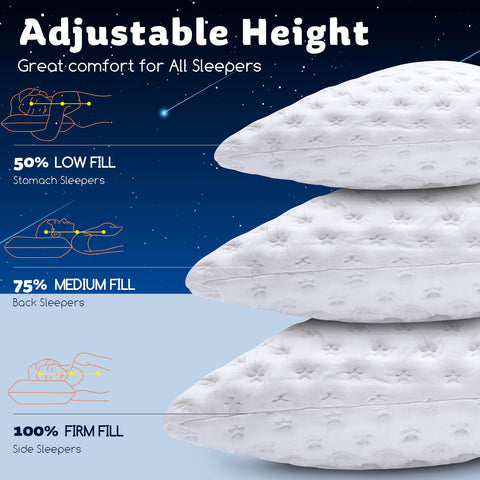 KUCEY close-up shredded memory foam fill revealing breathable texture