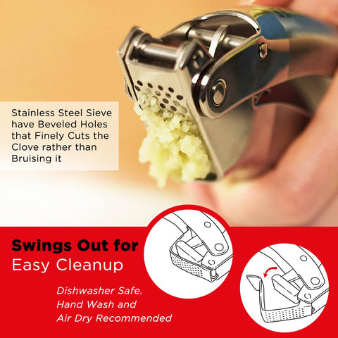 Kuhn Rikon removed sieve demonstrating easy cleaning and quick rinse