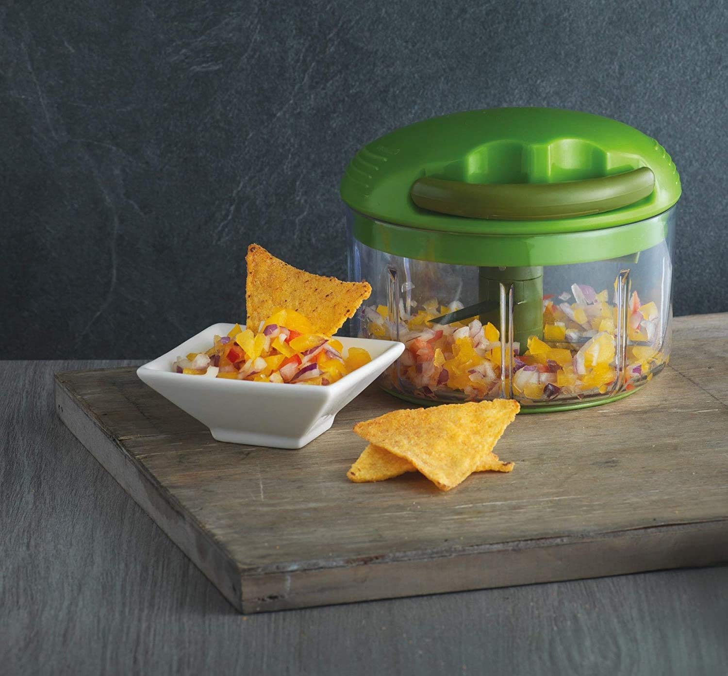 Kuhn Rikon on kitchen counter surrounded by ingredients for quick meals