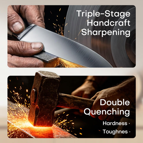 KUISINE ergonomic handle detail demonstrating comfortable, balanced grip