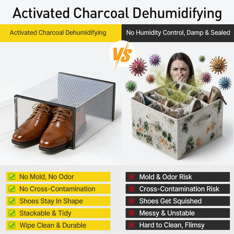 Kuject activated charcoal pack next to box illustrating odor control