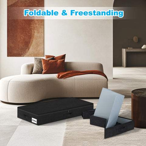 Kukikan bin folded flat for storage illustrating space-saving convenience