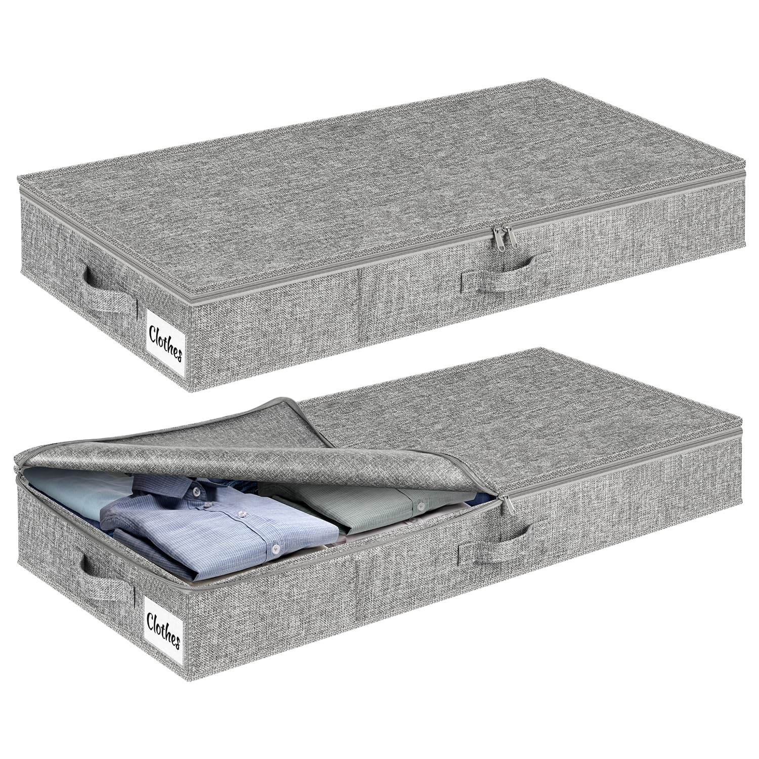 kukikan front view under bed storage showing slim fit and organized benefit
