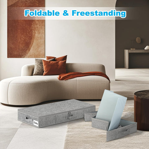 Kukikan sliding bin pulled from under bed illustrating easy access benefit