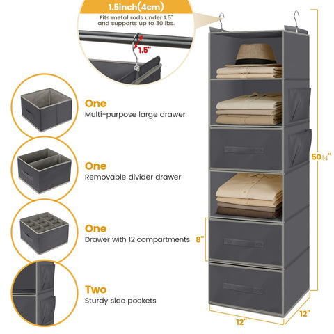 Kukikan open drawers and 12 compartments keeping small items neatly sorted