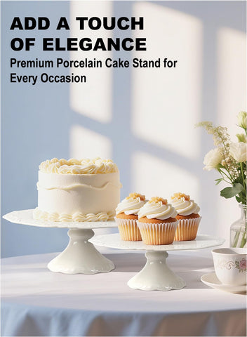 Kukikan cake stand with slice being served showing practical usability