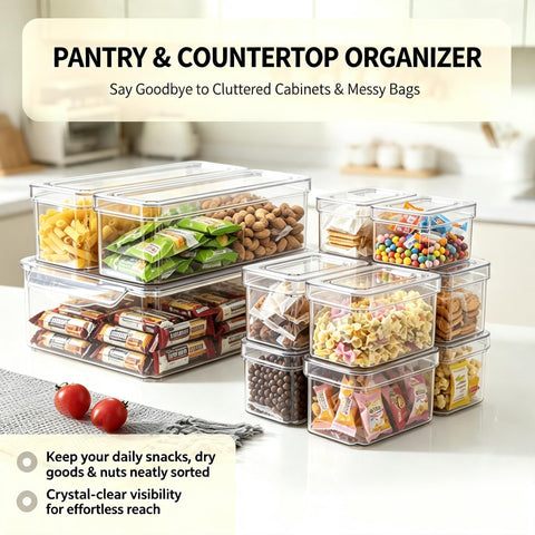 KUMD small bin with tea packets showing tidy small-item organization benefit