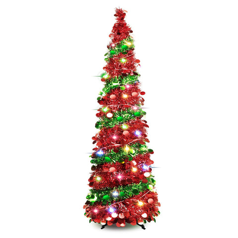 Kungfuking front view full tree showing glowing LEDs and festive look