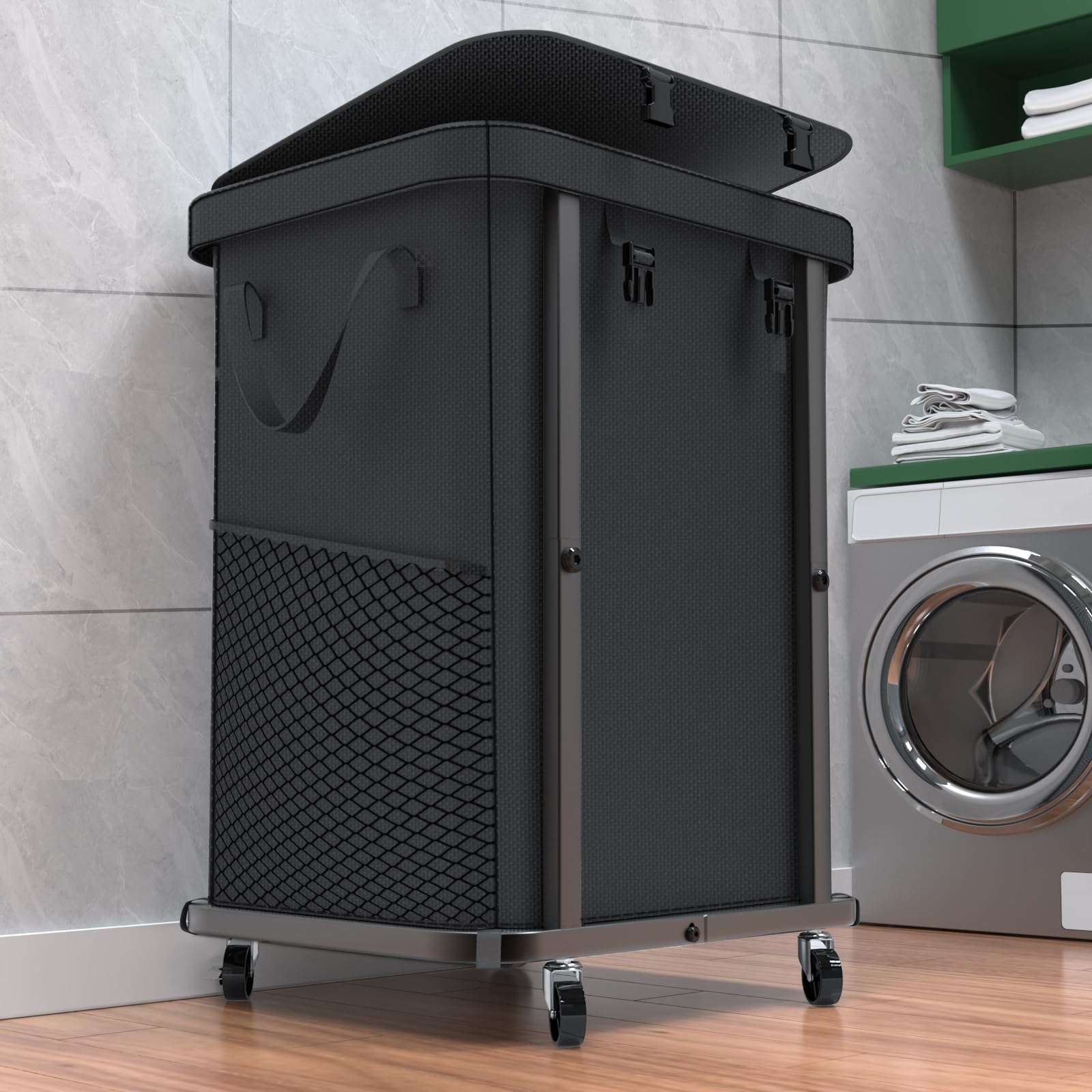kunlabori front view with lid closed showing neat concealed storage benefit