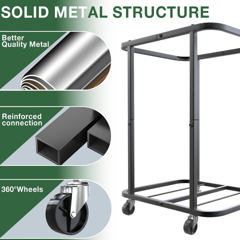 kunlabori hamper rolling on caster wheels for easy transport