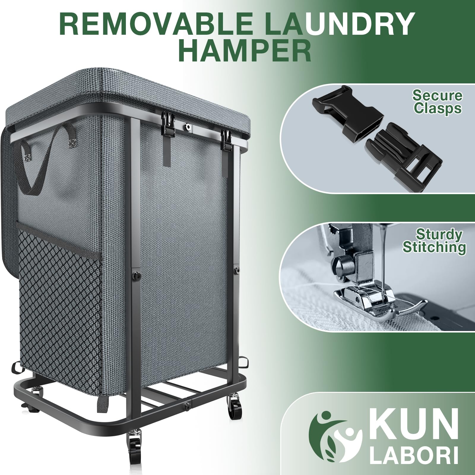 kunlabori beside washer size comparison to show space-saving footprint