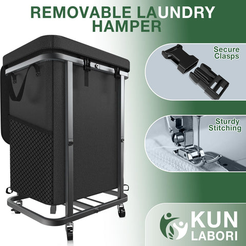 kunlabori in-use in bedroom setting demonstrating tidy organized living