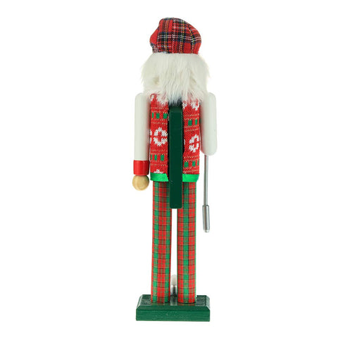 Kurt S. Adler plaid pants pattern emphasizing festive costume design
