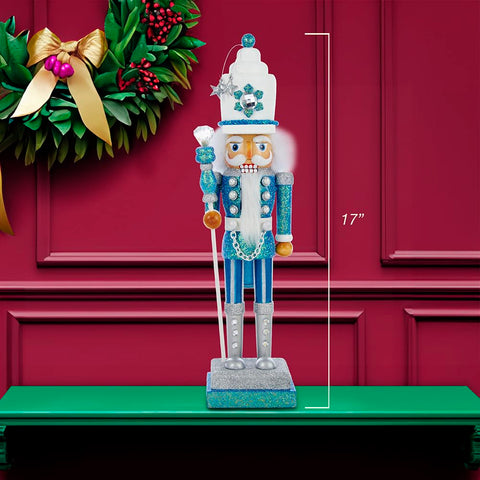 Kurt S. Adler nutcracker on mantel showing seasonal styling benefit
