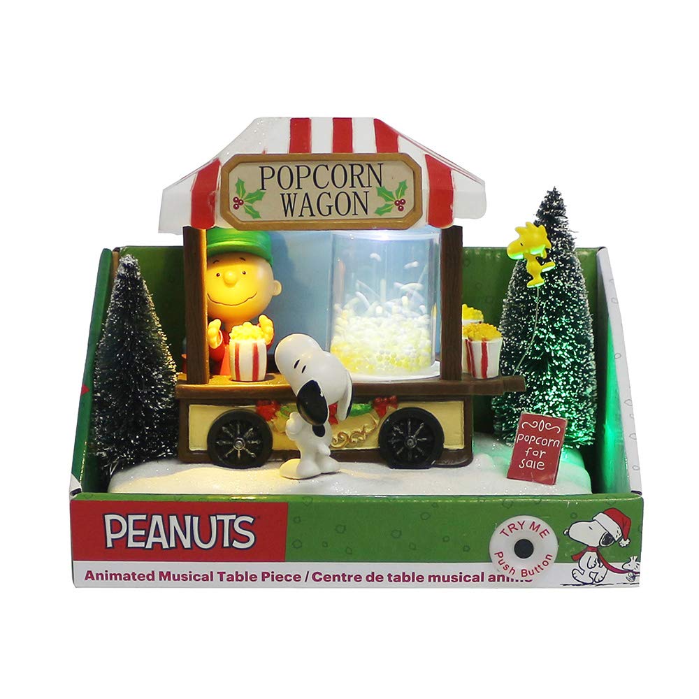 Kurt Adler lit wagon at night showing LED illumination for cozy ambiance