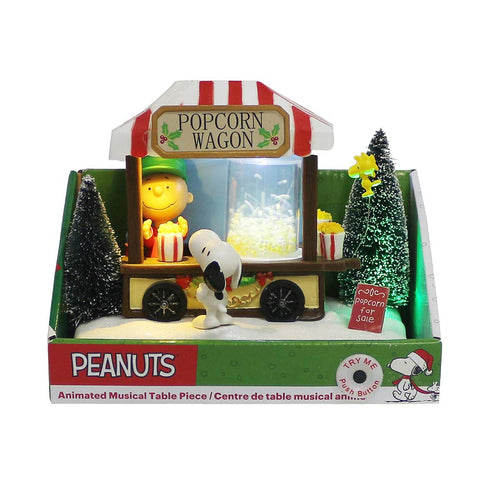 Kurt Adler lit wagon at night showing LED illumination for cozy ambiance