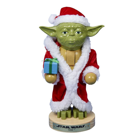 Joytoy Kurt Adler Yoda front view showing festive robe and clear character likeness for display