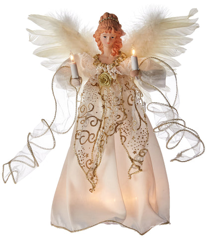 Kurt S. Adler angel topper side profile highlighting height and balanced silhouette for trees