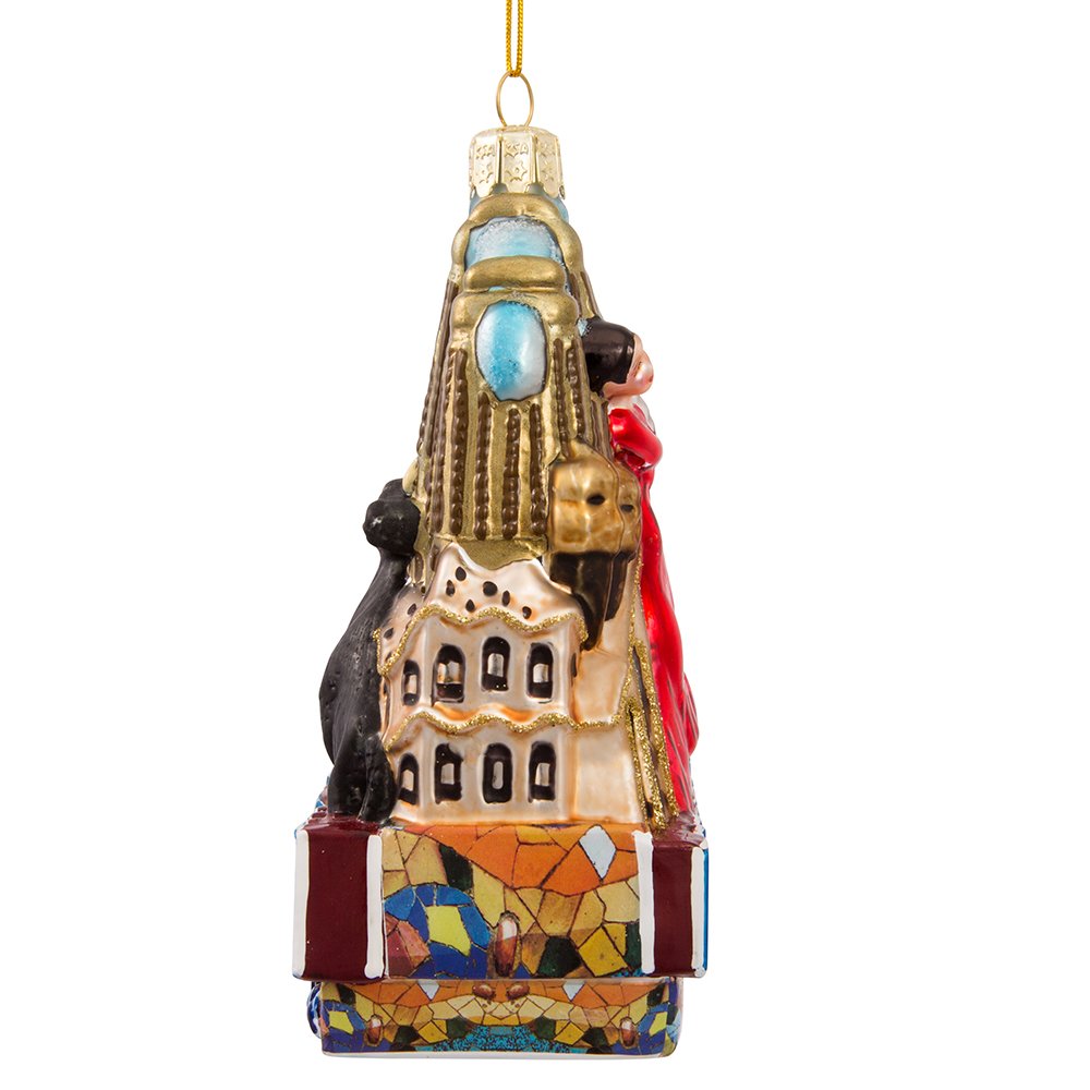 Kurt S. Adler ornament held in hand demonstrating the compact 5-inch size