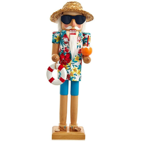 Kurt S. Adler front view shows beach outfit and festive appeal