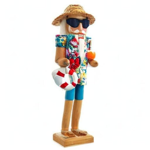Kurt S. Adler styled on mantel gives coastal holiday decorating idea
